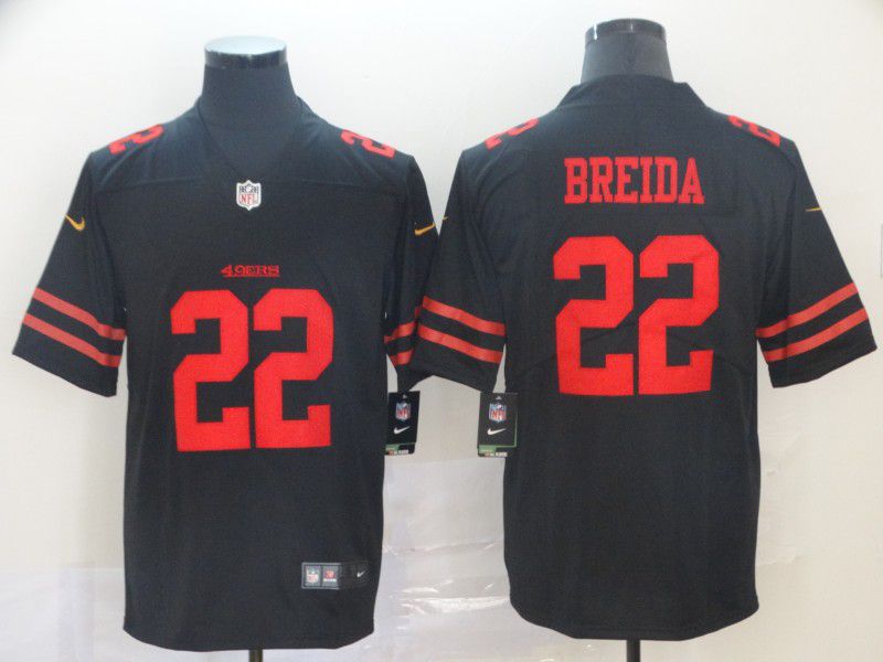 Men San Francisco 49ers #22 Breida Black Nike Vapor Untouchable Limited Player NFL Jerseys